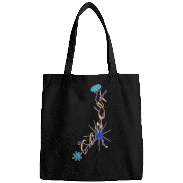 Discover Cancer – Floral Star Constellation Script Bags