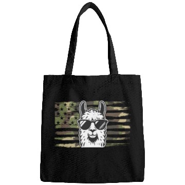 Discover Llama Camouflage US Flag Llama Bags