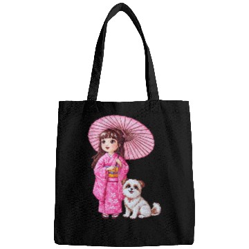 Discover Kimono Girl & Her Loyal Pup Bags
