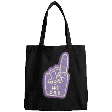 Discover #1 Dad – Purple Foam Finger Badge Bags