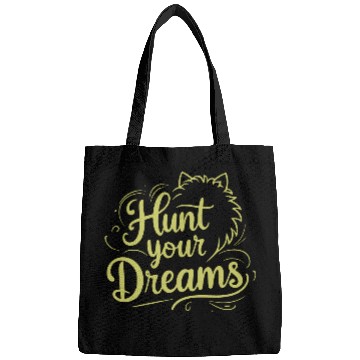 Discover Motivational Typography with Lion Illustration Bags