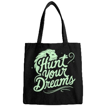 Discover Motivational Typography with Lion Illustration Bags