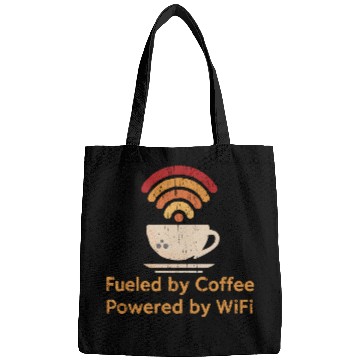 Discover Retro Fueled by Coffee, Powered by WiFi Bags