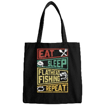 Discover Eat Sleep Flathead Fishing Repeat Fish hunting Bags