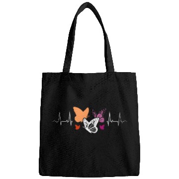 Discover Lesbian Heartbeat Beautiful Butterflies Pride Love Bags