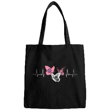 Discover Lesbian Heartbeat Butterflies Pink Cute Pride Bags
