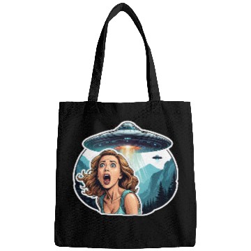 Discover UFO Invasion Alien Abduction Horror Bags