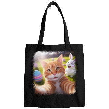 Discover Cute Easter Selfie Cat Bunny Spring Bags For Kids