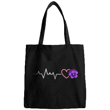 Discover Lesbian Heartbeat Violet Flower Love Pride Bags