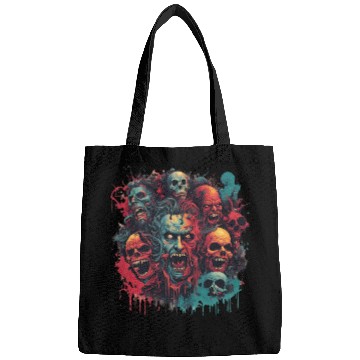 Discover Haunted Horror Faces – Creepy Skull Art Bags