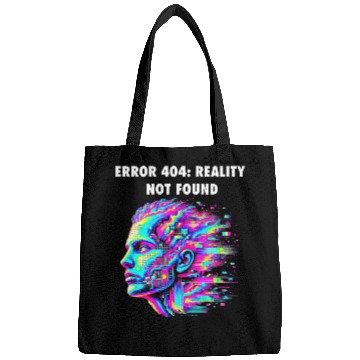 Discover "ERROR 404: Reality Not Found – Glitch Aesthetic Bags