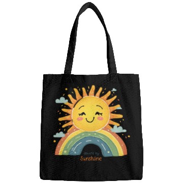 Discover You Are My Sunshine – Happy Sun & Rainbow Design Bags