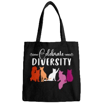 Discover Celebrate Diversity Lesbian Pride LGBTQ Cat Lover Bags