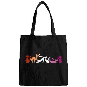 Discover Cats in Lesbian Pride Colors Stretch & Yoga Bags