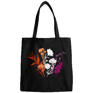 Discover Minimalist Wildflowers Lesbian Pride Aesthetic Bags