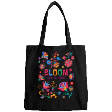 Discover Bloom Life is Better - Colorful Floral Boho Design Bags