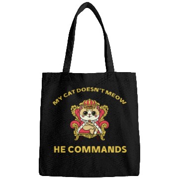 Discover Royal Cat Commands – Funny Boss Feline Art Bags