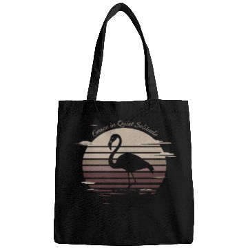 Discover Serene Flamingo Sunset Silhouette Bags
