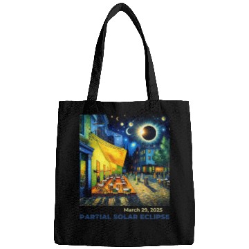 Discover March 29, 2025 Partial Solar Eclipse Night Scene Bags