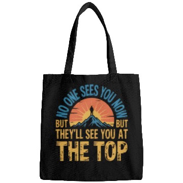 Discover Mountain Climber Inspirational Quote Bags