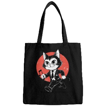 Discover Whimsical Black White Cat Conductor Bags