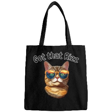 Discover got that rizz cool cat Bags