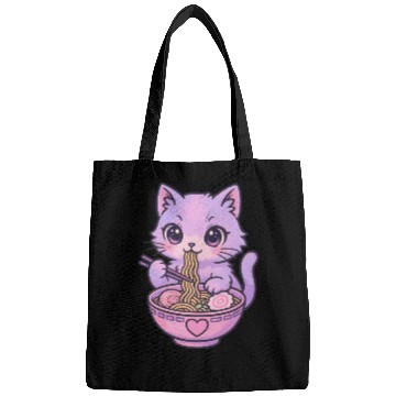Discover Kawaii Cat Ramen Bags