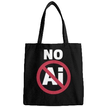 Discover NO AI Stop Ai Sign Against Ai Bags