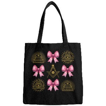 Discover Coquette Bow Square Compass Freemasonry Mom Bags