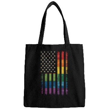Discover American USA Flag Rainbow Pride Gay Lesbian LGBTQ Bags