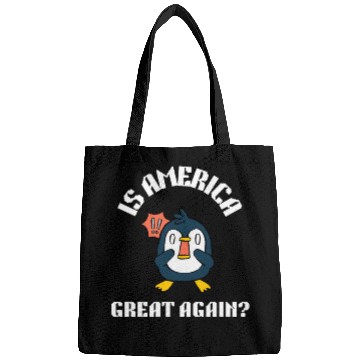 Discover Funny no tariffs penguin Bags