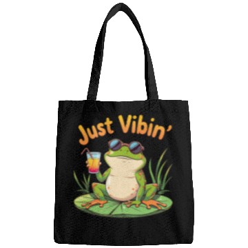 Discover Just Vibin' Summer Frog Bags
