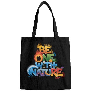 Discover Be One With Nature Typography Bags