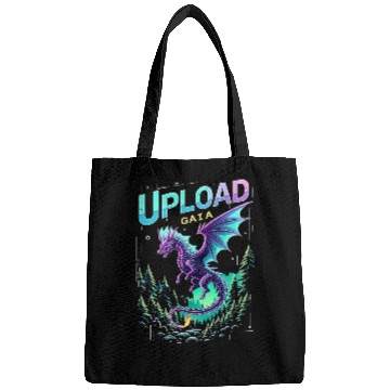 Discover Fantasy Dragon Artwork with Upload Gaia Text Bags