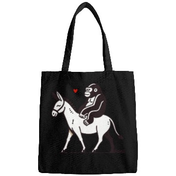 Discover Gorilla Riding Donkey with Heart Bags