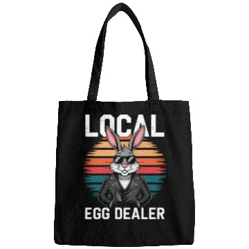 Discover Retro Local Egg Dealer Easter Bunny Easter Sunday Bags