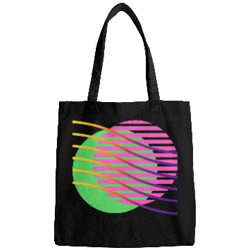 Discover Neon Wave Geometric Abstract Bags