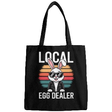 Discover Local Egg Dealer Easter Bunny Vintage Egg Farmer Bags