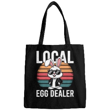 Discover Local Egg Dealer Easter Bunny Retro Easter Bags
