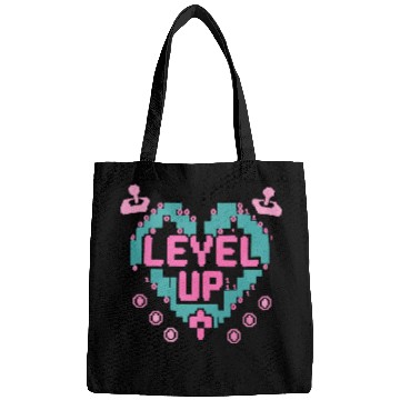 Discover Retro Gamer’s Code Pixel Heart Bags - Level Up