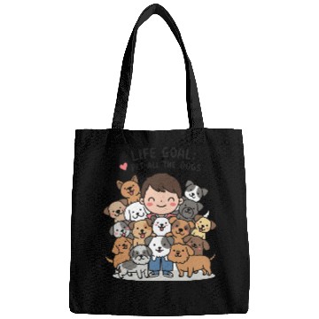 Discover dog lovers life goal Bags