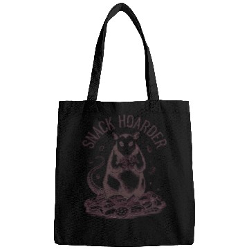 Discover Snack Hoarder Opossum Fun Illustration Bags