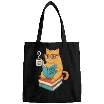 Discover Drink good coffee and read good books Bags