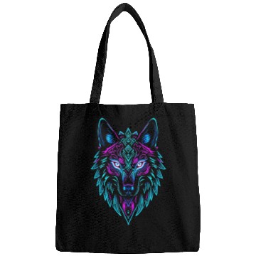 Discover wolf face Bags