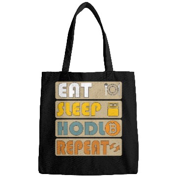 Discover Eat Sleep HODL Repeat – Crypto Life Design Bags