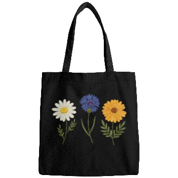 Discover Wildflower Trio Daisy Cornflower Marigold Bags