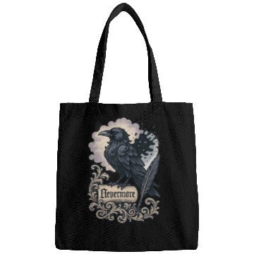 Discover Baroque Raven Nevermore Scroll Poe Poetry Bags