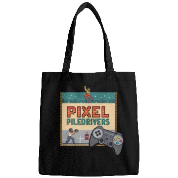 Discover Pixel Piledrivers Vintage Wrestling Game Bags
