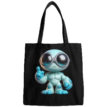Discover Blue Alien Robot with Goggles Bags