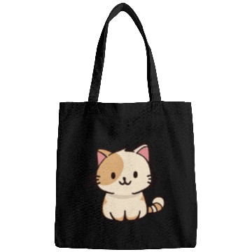 Discover Cute Kawaii Meow Cat – Minimal Cartoon Bags